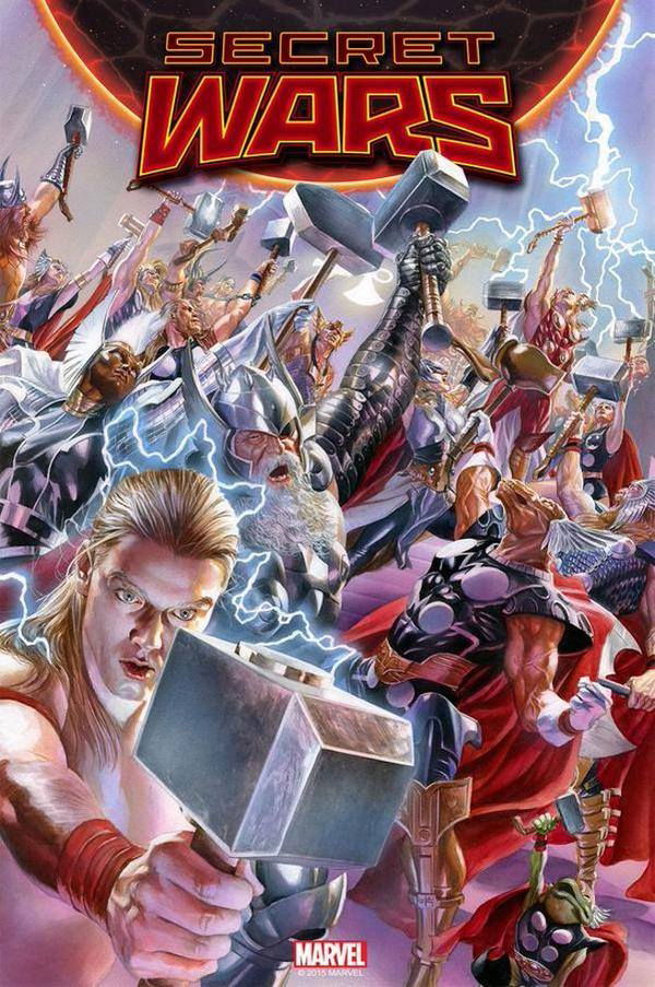 Alex Ross Secret Wars Cover In Sal Abbinanti S Alex Ross Spring Comic Art Gallery Room