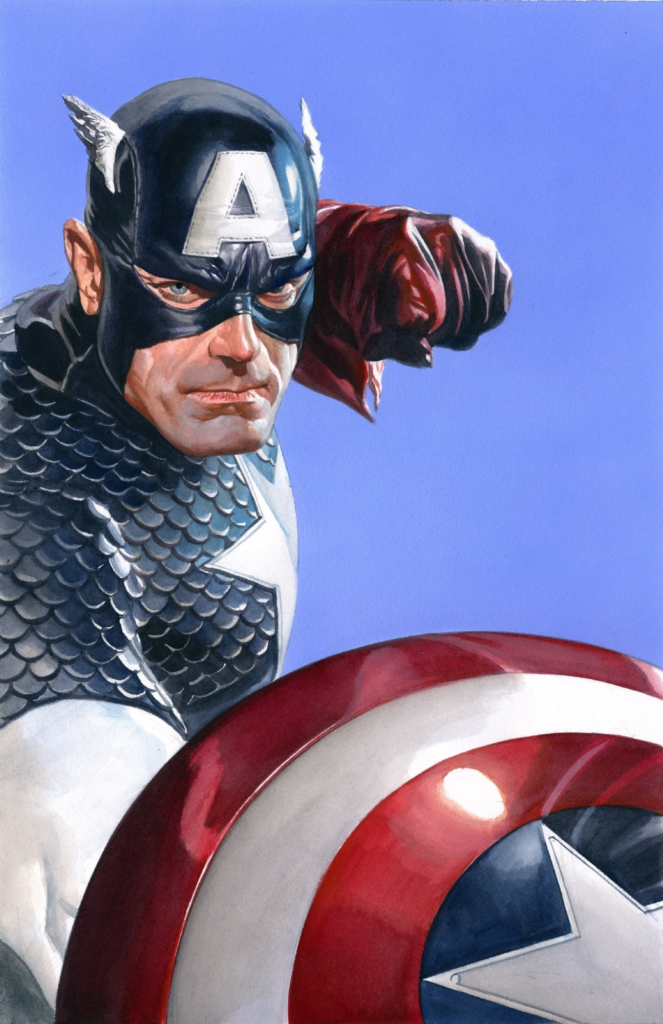 Alex Ross- Marvel Snapshots cover- Captain America, in Sal Abbinanti's