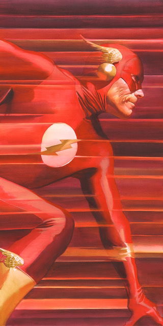 Alex Ross Flash Original Shadows Line In Sal Abbinanti S ALEX ROSS SPRING Comic Art