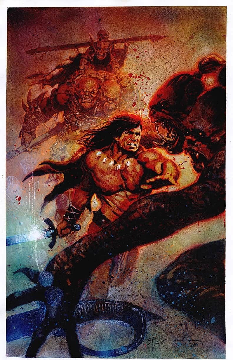 Comic Art Shop Sal Abbinanti S Comic Art Shop Bill Sienkiewicz Conan Cover The Largest