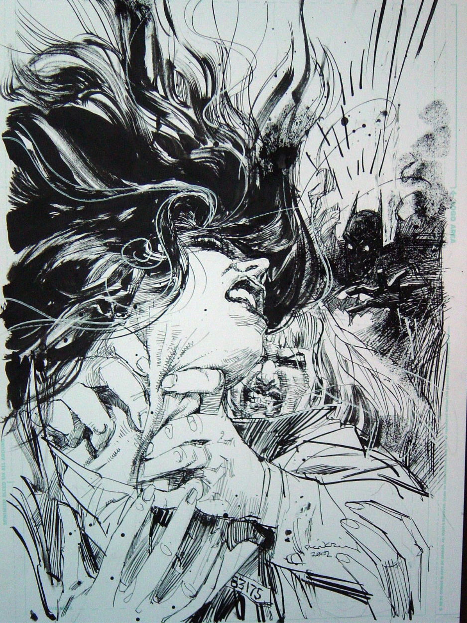 Bill SIENKIEWICZ- Batman 23 cover, in Sal Abbinanti's Sienkiewicz