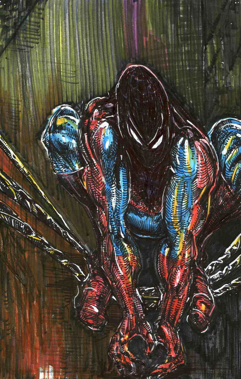 Abbinanti Spider Man In Sal Abbinanti S Sam Abbinanti Original Art Comic Art Gallery Room