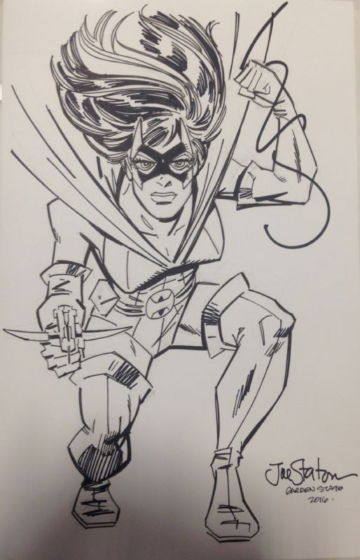 Huntress By Joe Staton, In Matte Blaqk's DC Comic Art Gallery Room