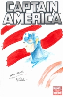 Captain America sketch cover by David Enebral Comic Art