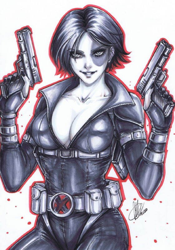 Domino, in Mike Alligood's Anna Zhuo Comic Art Gallery Room