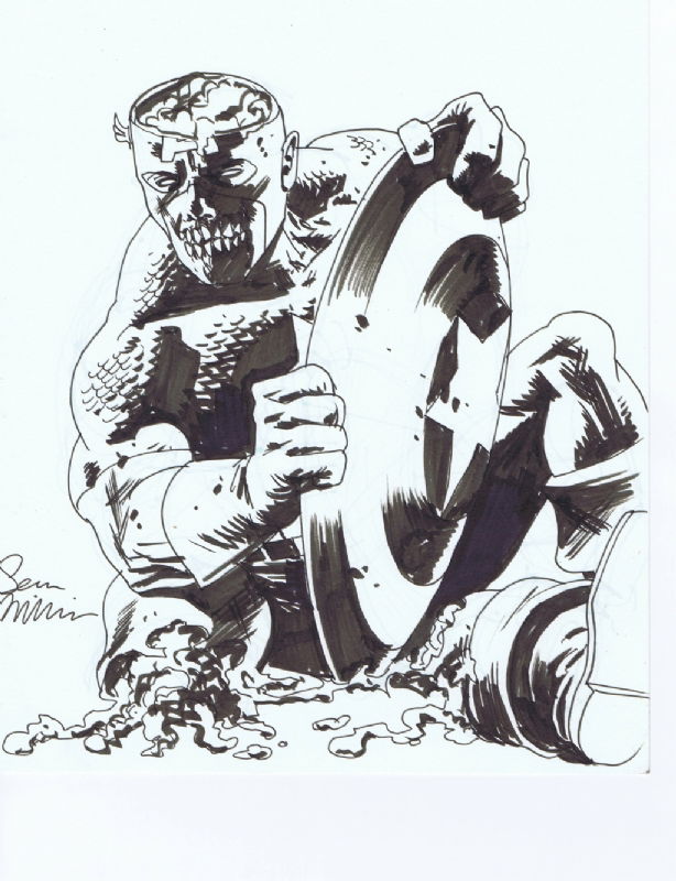 Captain America Zombie, in Mike Alligood's Sean Phillips Comic Art ...