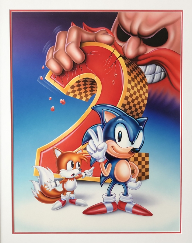 Sonic the Hedgehog 2 Video Game Promotional Box Art and Release Poster  (Sega Genesis, Megadrive), in The Game Curator's Sega Genesis Original Art  Comic Art Gallery Room