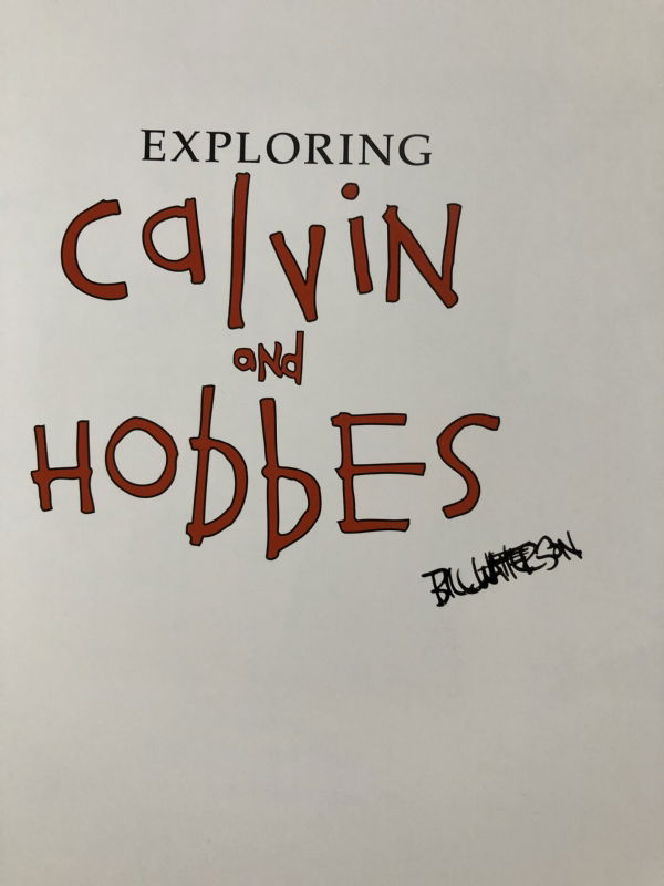 Bill Watterson Autographed Calvin And Hobbes Book In T As Bill Watterson Autographed Calvin 5212