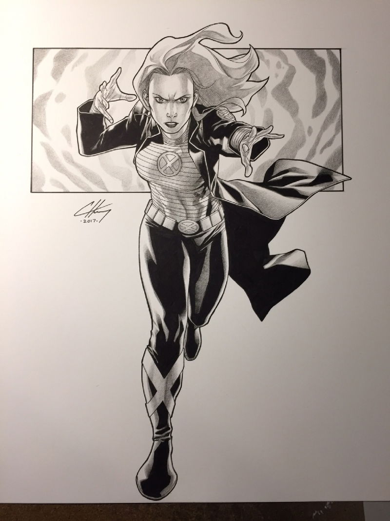 Jean Grey grayscale commission, in Clayton Henry's Misc. Comic Art ...