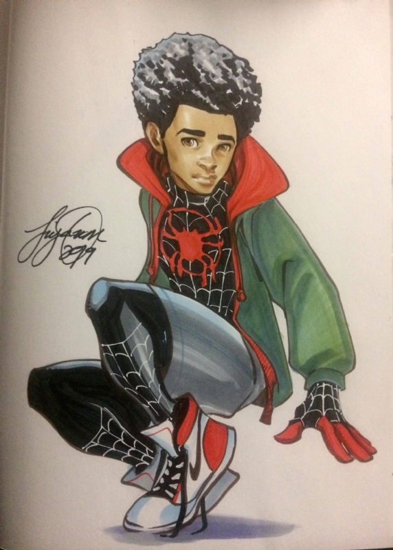 Miles Morales, from Into the Spider-Verse, by Siya Oum, in Chad Knopf's ...