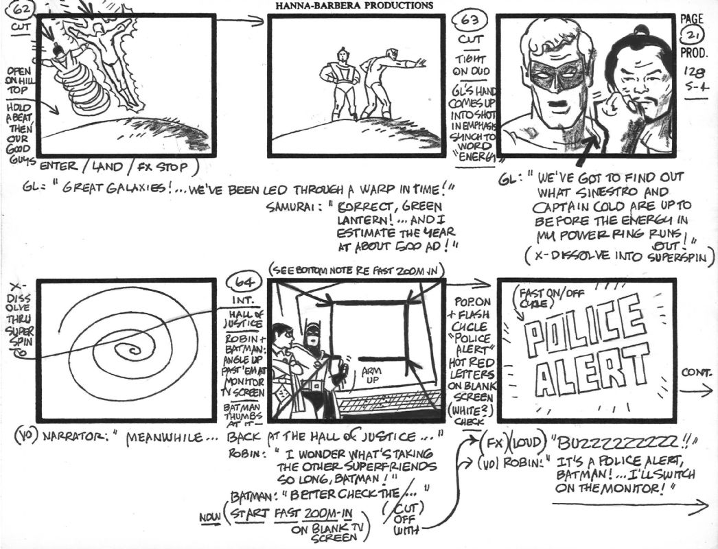 Super Friends Storyboard - Alex Toth - DC, in TitansFan RJ's Story ...