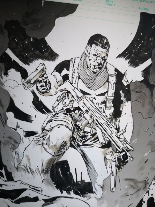 Punisher vs Crossbones , in Robert Curtis's Punisher Comic Art Gallery Room