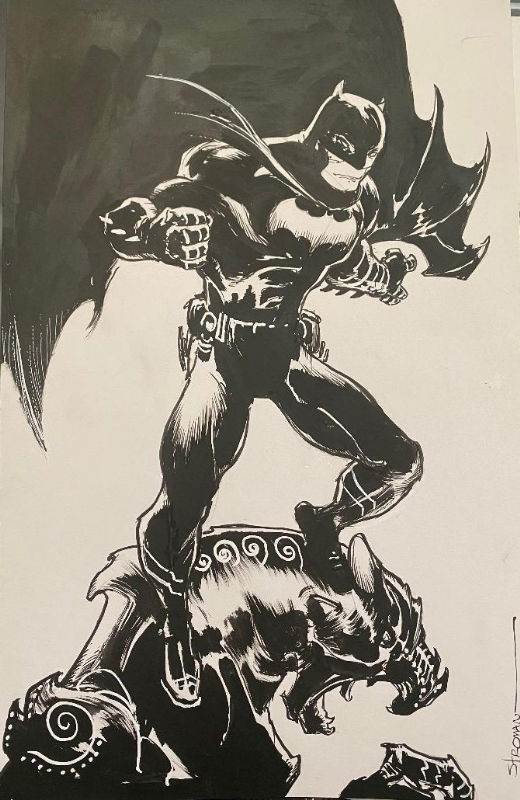 Larry Stroman - Batman, in Tom Smithyman's The Batcave Comic Art ...