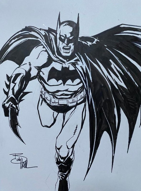 Bob Hall - Batman, in Tom Smithyman's The Batcave Comic Art Gallery Room