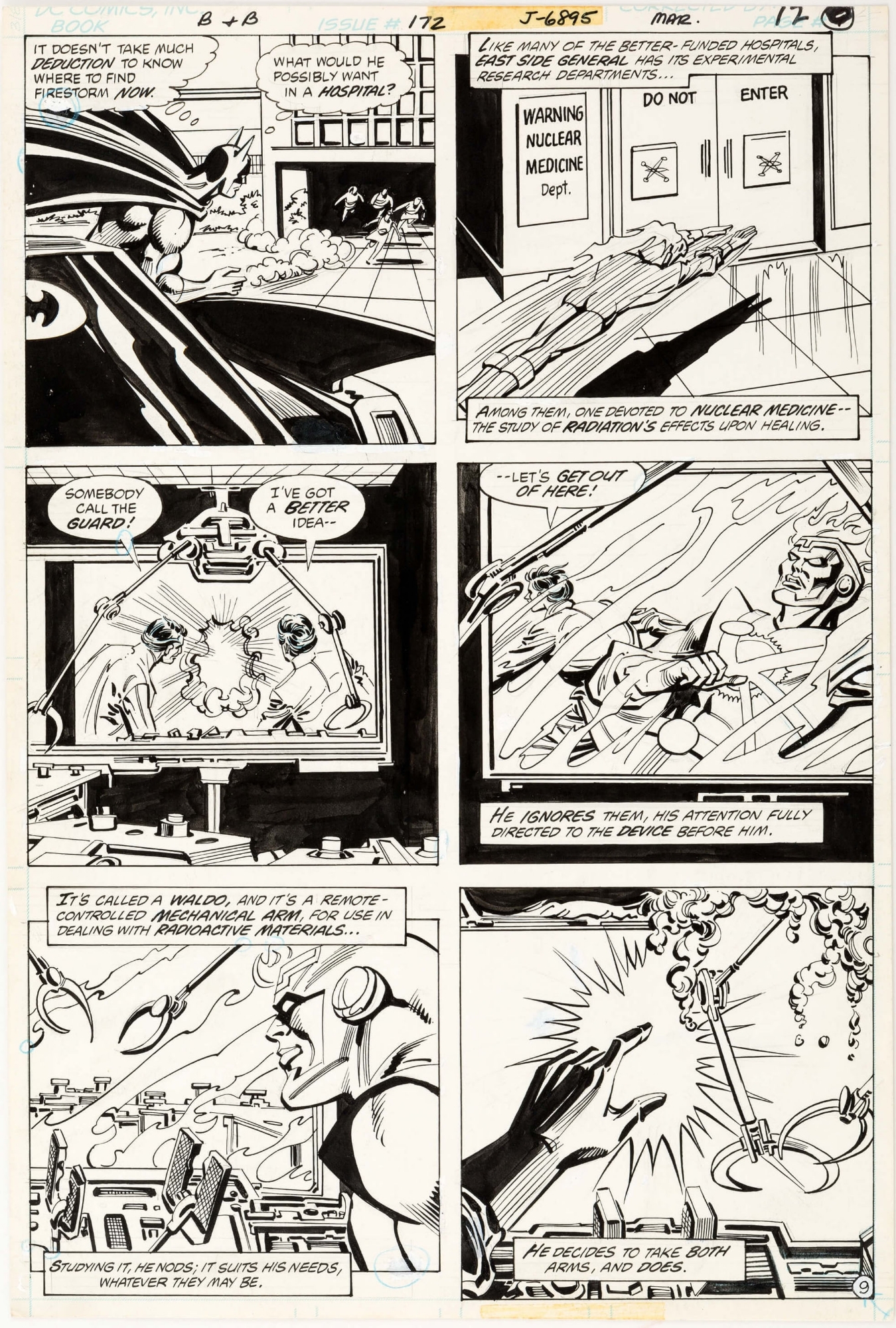 The Brave and the Bold #172 Page 9 BATMAN & FIRESTORM Original Art, in *  Neon Dragon's COMIC ART (SUPERHEROES) - BATMAN Comic Art Gallery Room