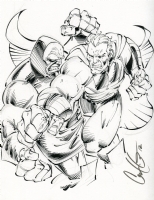 Darkseid vs Supreme by Cory Hamscher, Comic Art