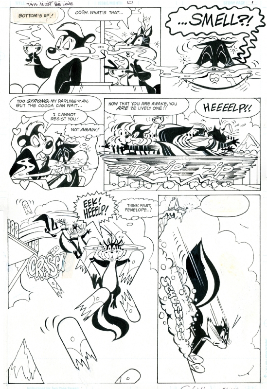 Pepe Le Pew in  If it's Tuesday, this Must be Love  page 7 Comic Art