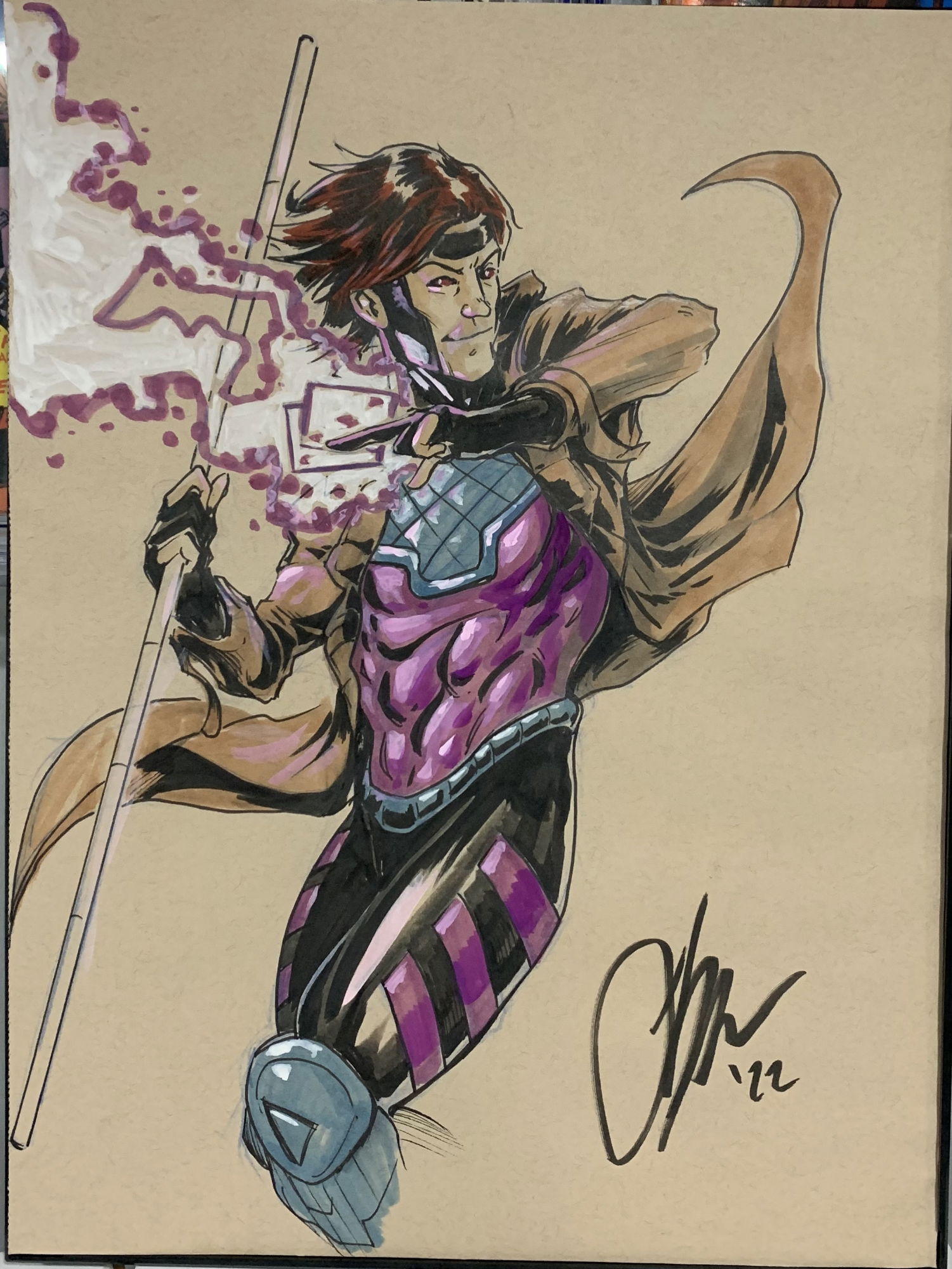 Gambit, in Ryan “Jabo” Jablonski's That’s a whole lotta G+R Comic Art ...