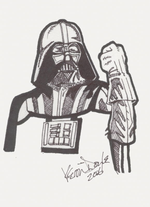 Darth Vader Art Card, in Kevin Doyle's Star Wars Art Cards Comic Art ...