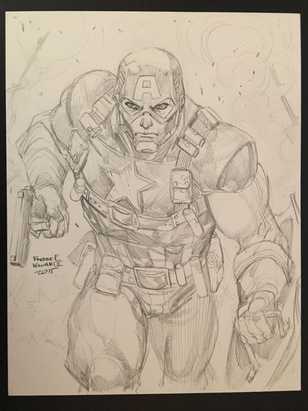 Captain America commission by Freddie Williams II, in Bob Ellis's ...