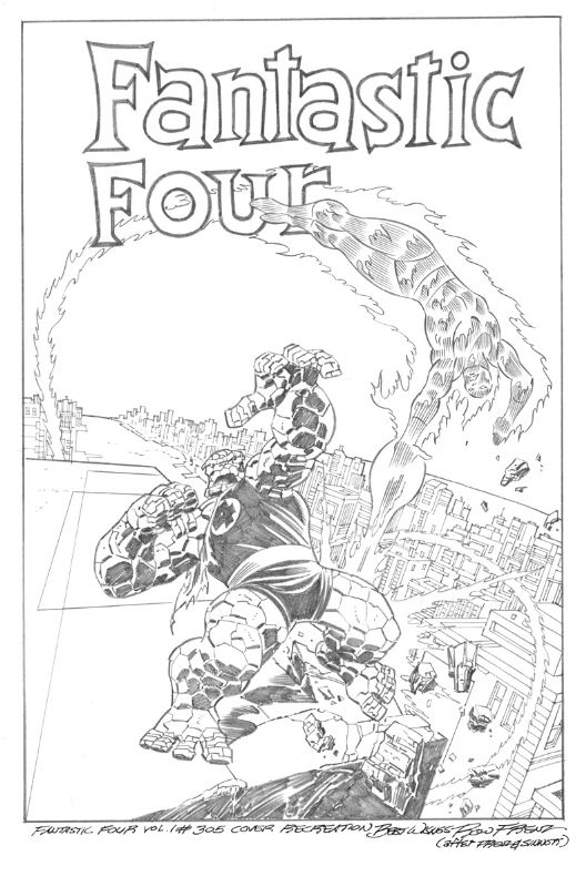 Fantastic Four 305 Cover Recreation Ron Frenz, in Anthony Pfau's ...