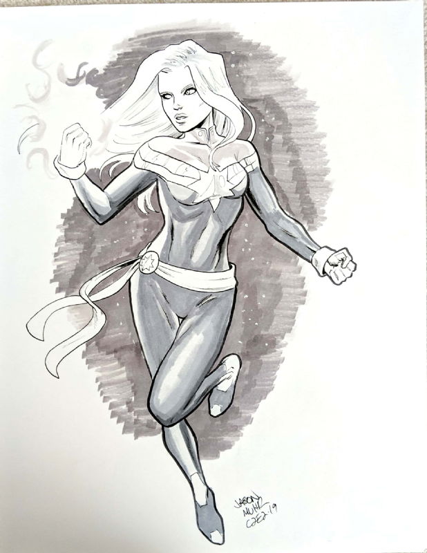 Captain Marvel by Jason Muhr, in Cliff Lewis's Sketches and Commissions ...