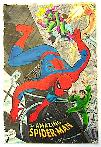 Original Color Guide for the 1969 Marvelmania International Poster of Spider -Man, No Longer in My Collection, in C E's My Origin Story Illustrated Comic  Art Gallery Room