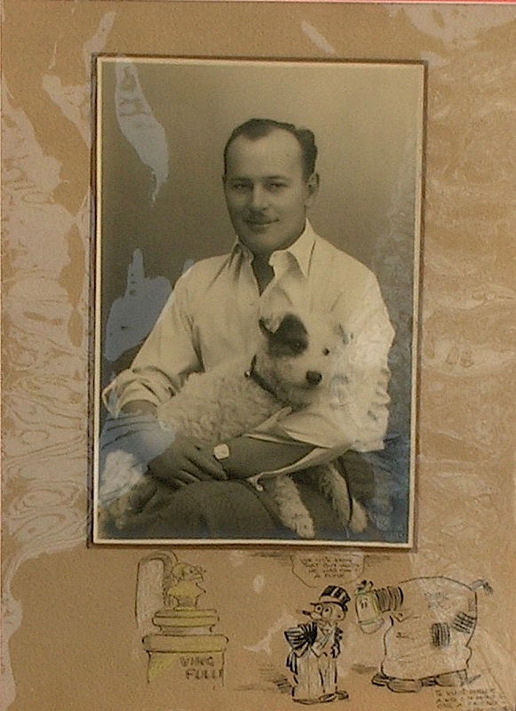 1929 Photograph Of Billy DeBeck And His Dog, Sparky, With An ...