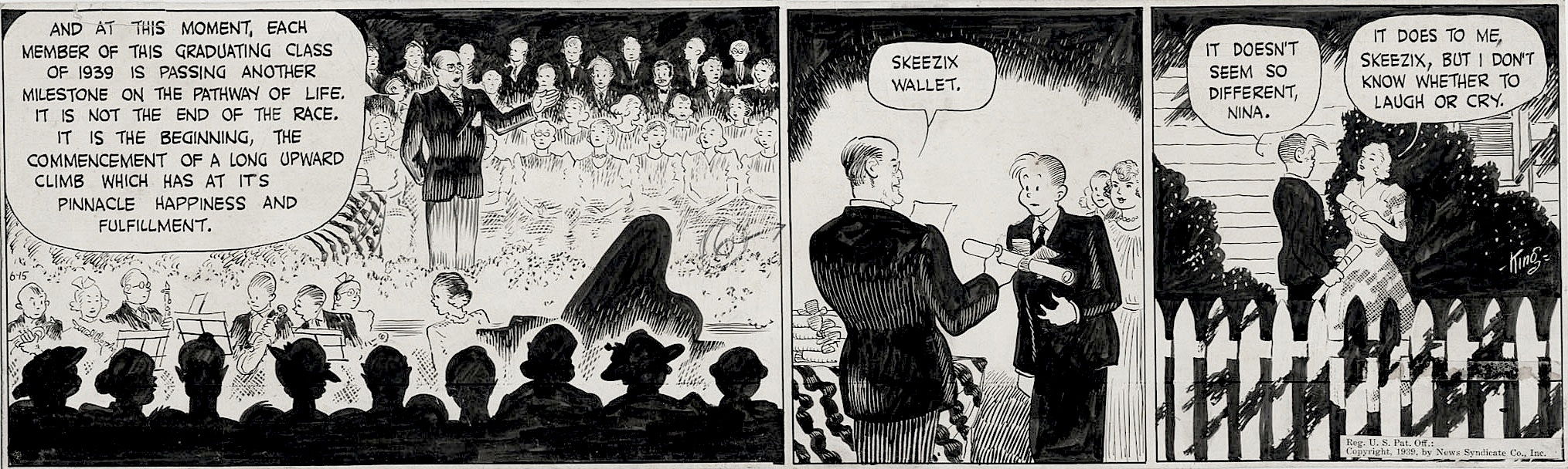 Skeezix' High School Graduation, Gasoline Alley Daily, 15 June 1939, in ...