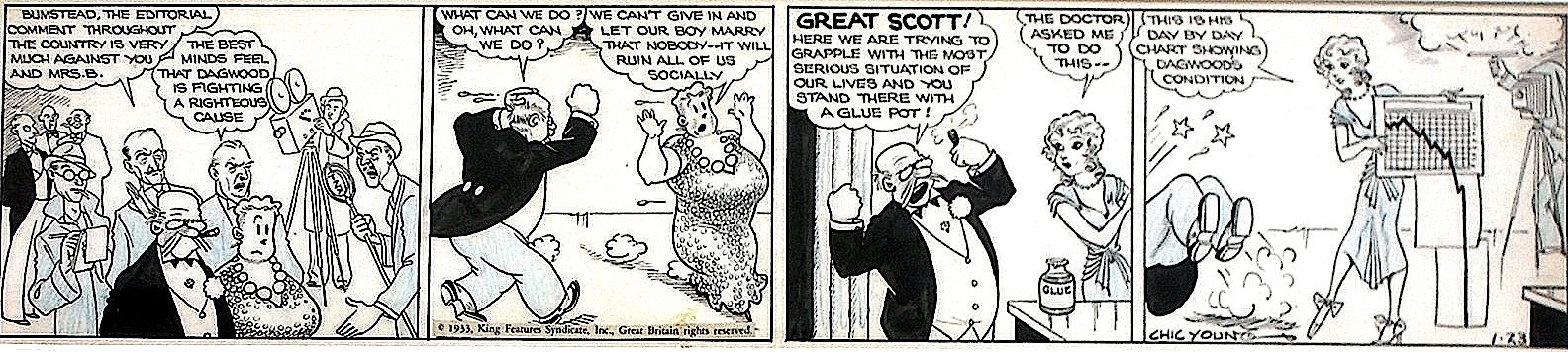 Blondie Daily Strip, 23 Jan 1933, The Twentieth Day of Dagwood's Hunger ...