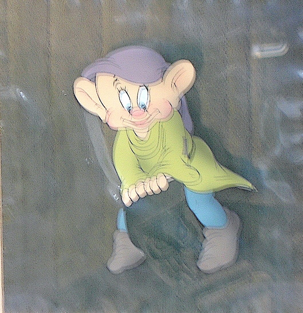 Cel Of Dopey From Snow White And The Seven Dwarfs 1937 In C Es Sold Art Comic Art Gallery Room 