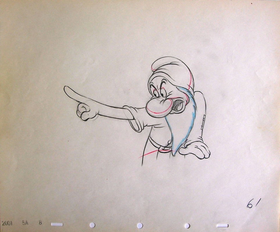 actual-animation-drawing-of-grumpy-at-the-same-moment-in-the-film-1937-in-c-e-s-disney-studio