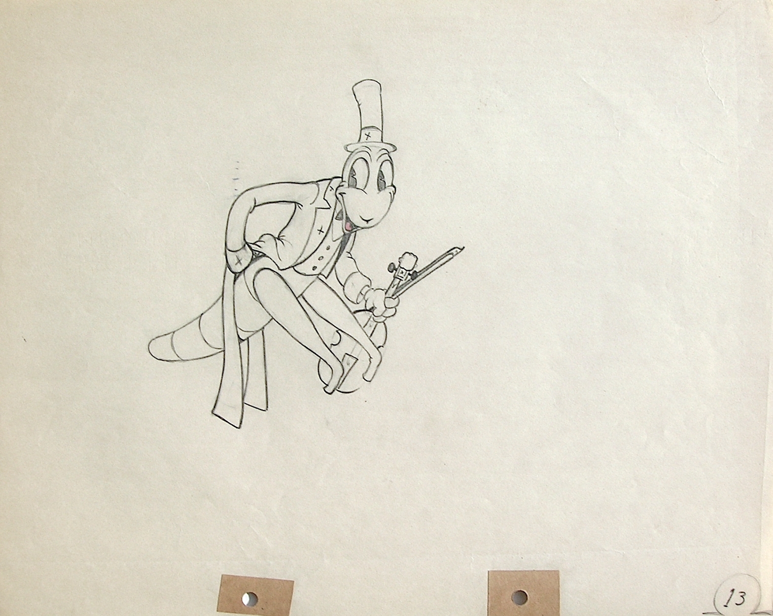 Animation Drawings of the Grasshopper from The Grasshopper and the Ants,  1934, in C E's Disney Studio Pt. 6 - Animation Drawings for Silly  Symphonies Comic Art Gallery Room