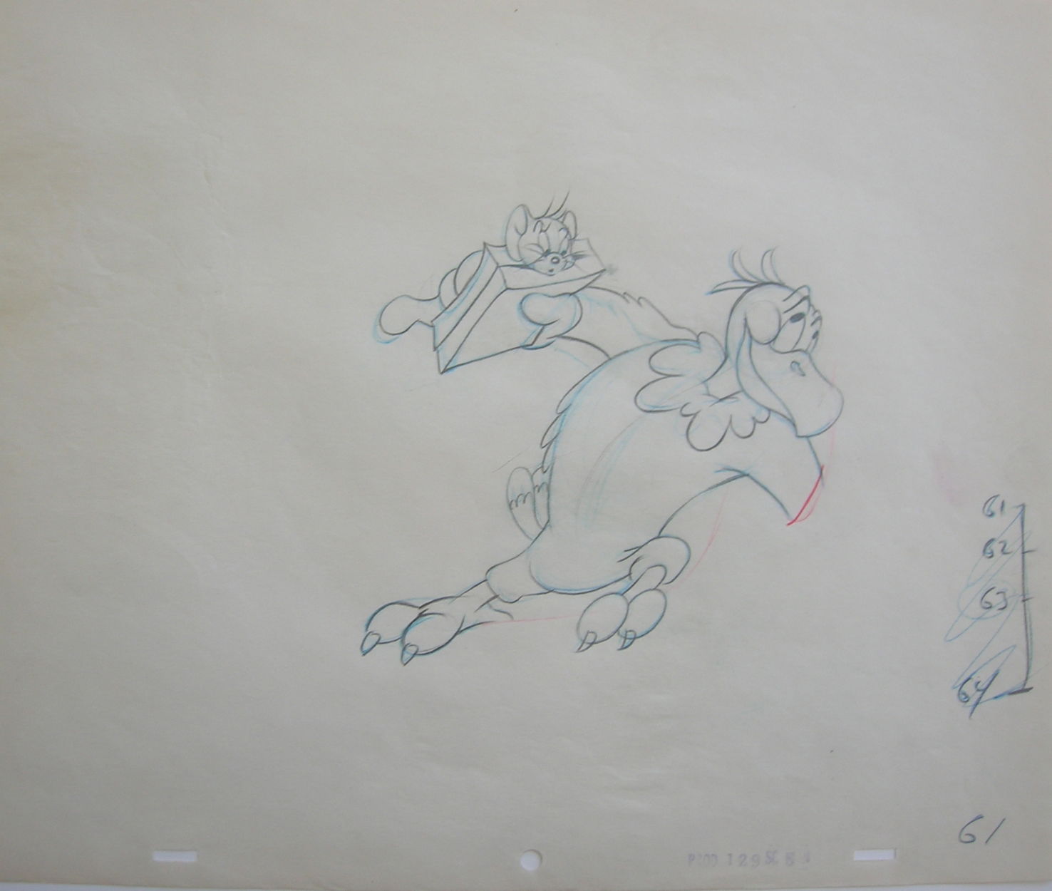 6 Animation Drawing with Jerry from Flirty Birdy, 1945, in C E's MGM ...