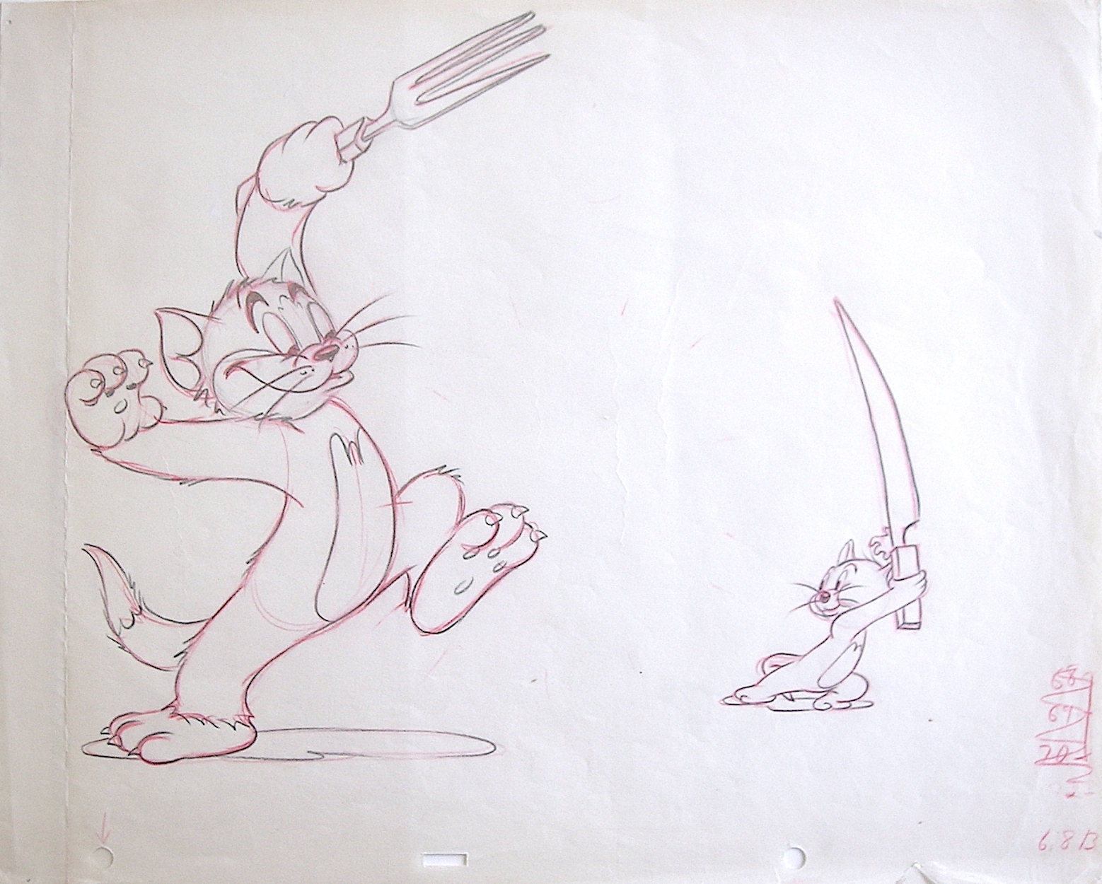 Animation Drawing of Tom and Jerry from The Lonesome Mouse, 1943, in C E's  MGM Studio - Tex Avery and Tom & Jerry Animation Drawings & Book  Illustration Art Comic Art Gallery Room
