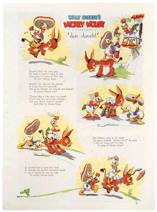 Drawing for Don Donald Good Housekeeping Page 1937, in C E's Disney Studio Pt. 7 - 1930s ...