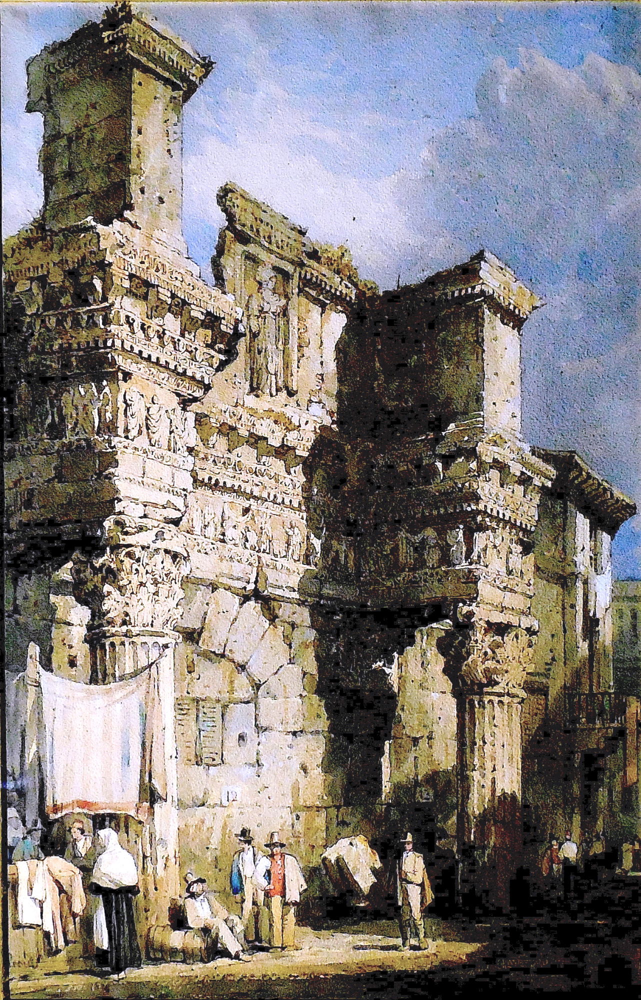 Samuel Prout, The Temple of Nerva, Rome, in C E's Prout, Samuel & Other ...