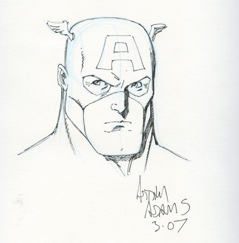 Captain America by Art Adams, in George M. 's Sold Comic Art Gallery Room