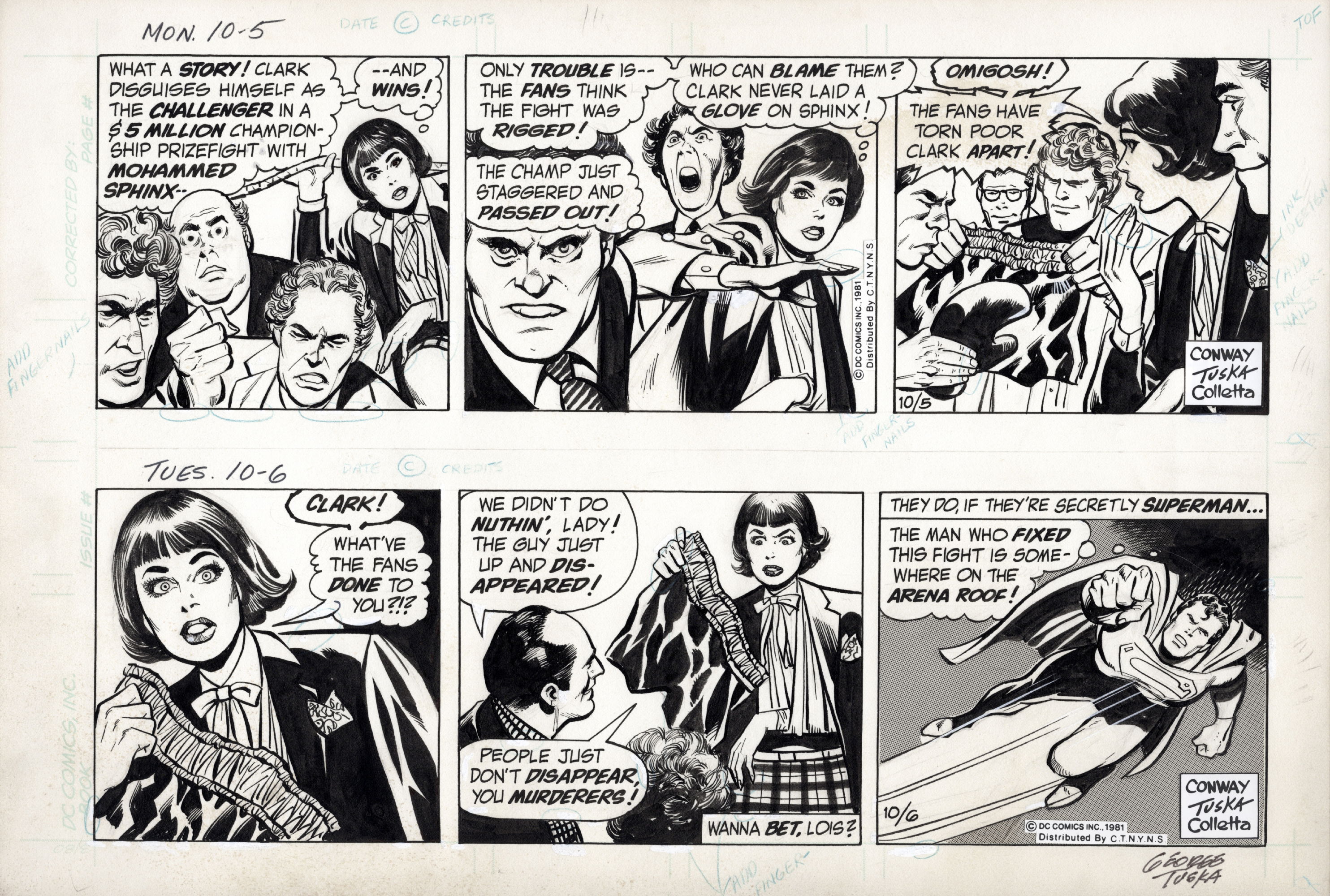 Q01a WORLD'S GREATEST SUPERHEROES Sunday Quarter Page Strip September 17,  1978