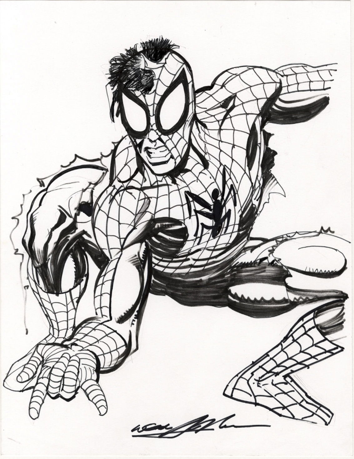 Spider-Man Sketch Neal Adams, in Aaron O's Spider-Man Comic Art Gallery ...