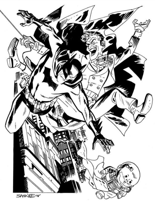 Batman vs Joker by Chris Samnee, in Jordan A's Batman Comic Art Gallery ...