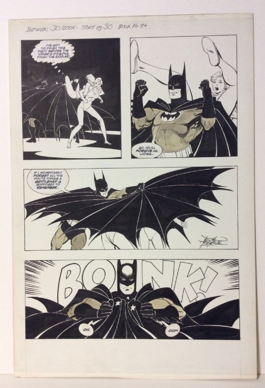 John Byrne - BATMAN 3D (1990), in Joaquin Gil's Original Art Comic Art  Gallery Room