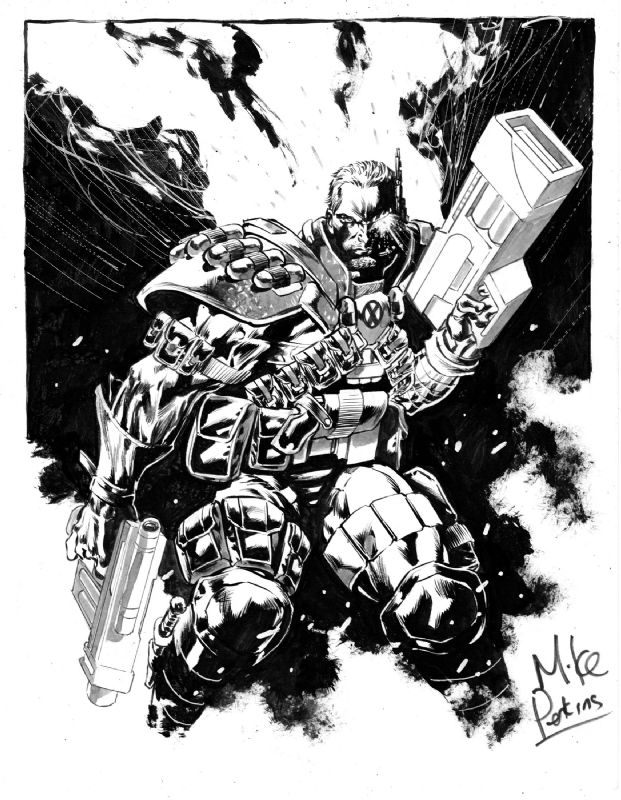 Mike Perkins - Cable, in Chris Malkiewicz's Commissions Comic Art ...