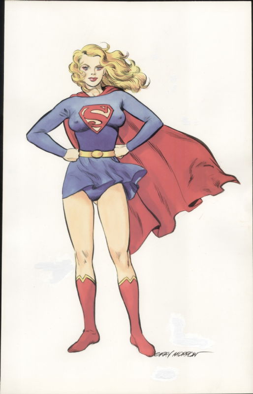 Gray Morrow Supergirl Color Pin Up In Joseph Leniuss Gray Morrow Comic Art Gallery Room 2152