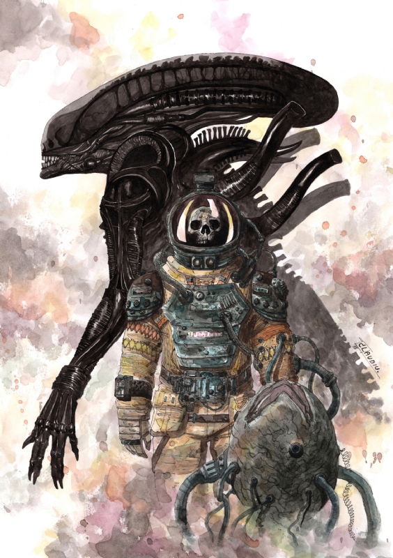 Alien 1979 Illustration, In Claudiu Limbasan's My Art Comic Art Gallery ...