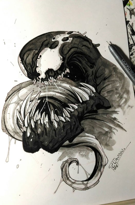 Venom Inkwash, in Claudiu Limbasan's My Art Comic Art Gallery Room