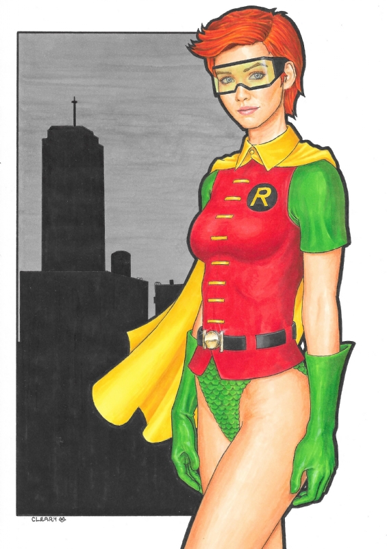 Robin (Carrie Kelley) by Peter Cleary, in Nicolas Ramseirg's DC Universe  Gallery Comic Art Gallery Room