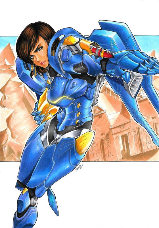 Pharah Overwatch By Taulan In Nicolas Ramseirgs Overwatch 32 Heroes By 32 Artists In 7168