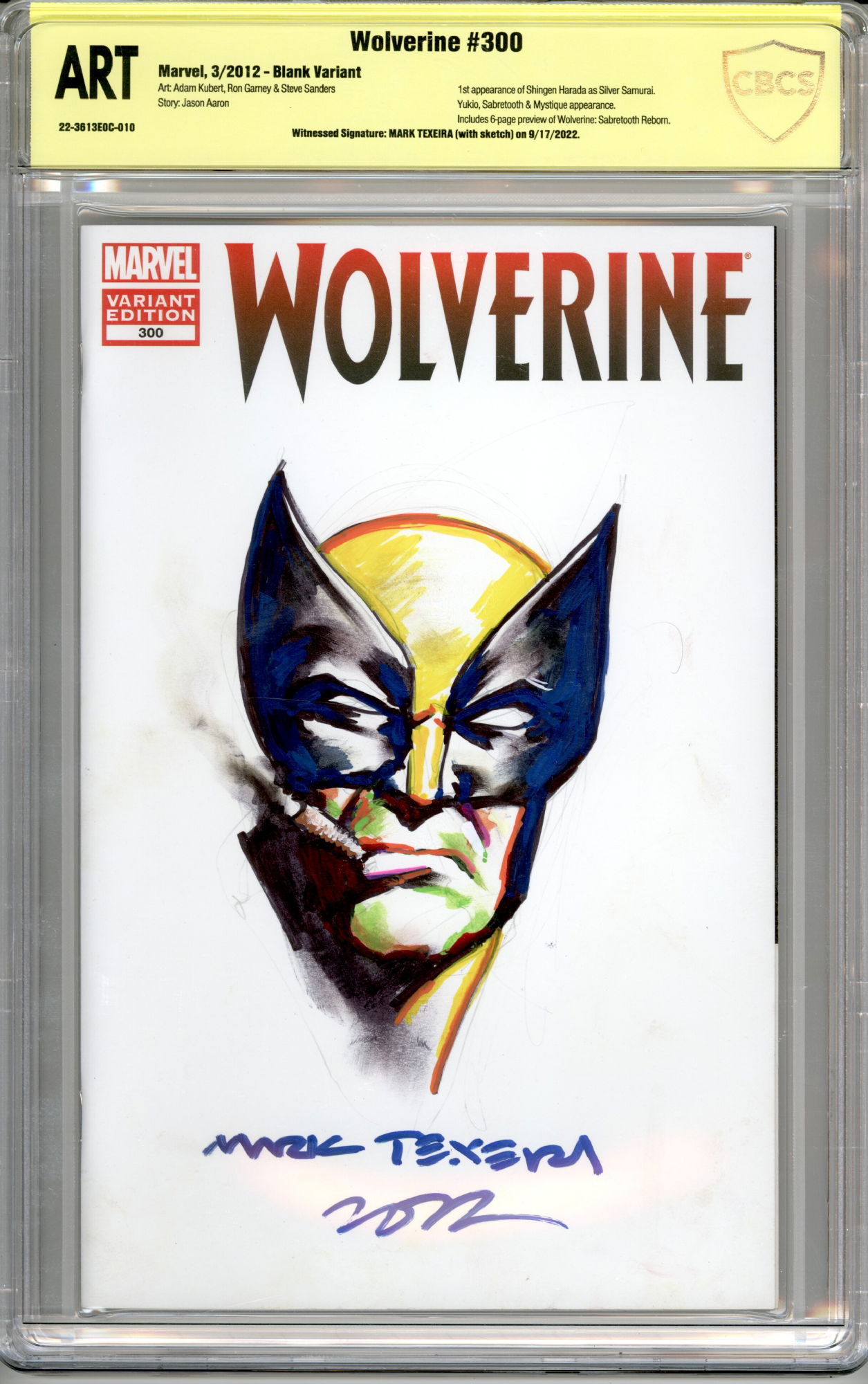 Wolverine headshot by Mark Texeira, in Ryan CCCs LoganWolverine Comic Art  Gallery Room