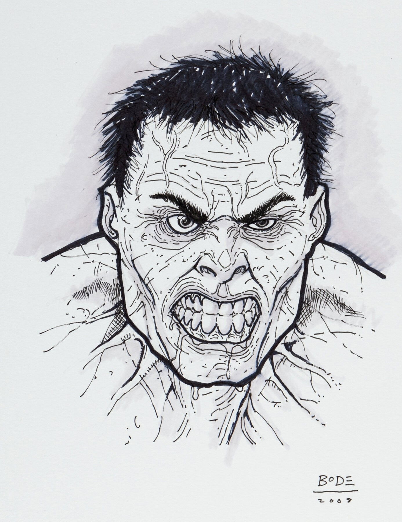 Hulk headshot (2009), in R Berman's Marvel characters (not X or Spidey ...